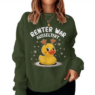 Renter War Ausgeltert Christmas Duck Sweatshirt Frauen - Geschenkecke