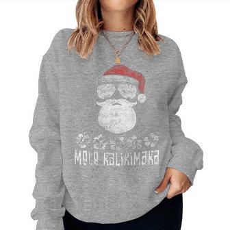 Mele Kalikimaka Christmas Hawaiian Apparel Santa Men Women Sweatshirt - Thegiftio UK
