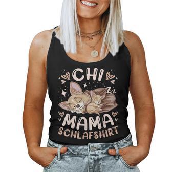 Chi Mama Schlaf Mutter Chihuahua Mit Welpe Muttertag Tank Top Frauen - Geschenkecke