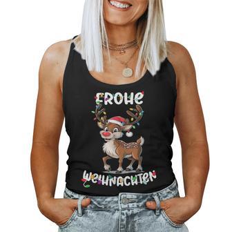 Christmas Women's Reindeer Merry Christmas Xmas Tank Top Frauen - Geschenkecke