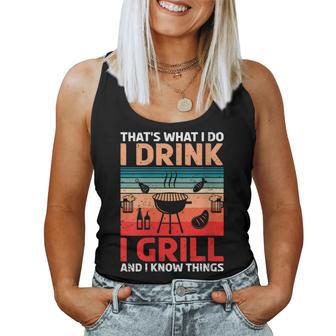 Damen Bbq Beer Freedome Das Ist Was Ich Trinke Und Weiß Dinge Mit-Ausschnitt Tank Top Frauen - Geschenkecke