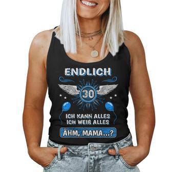 Endlich 30 Ähm Mama 30Th Birthday Son Daughter S Tank Top Frauen - Geschenkecke