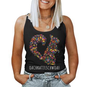 Oachkatzerlschwoaf Squirrel Tail Flowers Tank Top Frauen - Geschenkecke