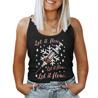 Phlebotomy Christmas Nurse Technician Medical Phleb Women Tank Top - Thegiftio UK