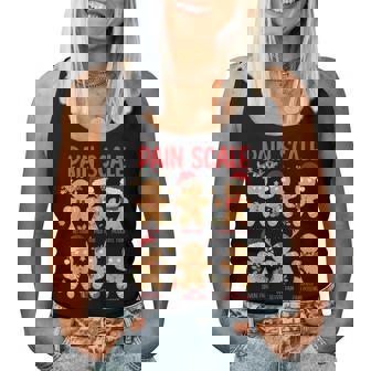 Retro Pain Scale Gingerbread Trauma Nurse Christmas Nursing Women Tank Top - Thegiftio