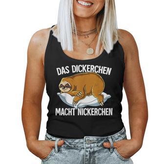 Sloth Das Dickerchen Macht Ein Naperchen Tank Top Frauen - Geschenkecke