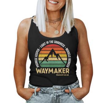 Waymaker Promise Keeper Miracle Worker Christian Believer Women Tank Top - Thegiftio UK