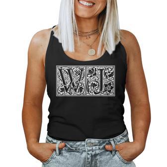 Wj Initialen W J Name Nachname Onomastics Onomatology Tank Top Frauen - Geschenkecke