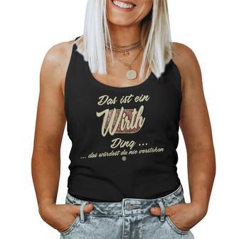 Women's Das Ist Ein Wirth Ding Family Wirth With-Neck Tank Top Frauen - Geschenkecke