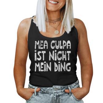 Women's Mea Culpa Ist Nicht Mein Ding Schröder Satire Ex Chancellor Tank Top Frauen - Geschenkecke