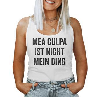 Women's Mea Culpa Ist Nicht Mein Ding Blue Tank Top Frauen - Geschenkecke