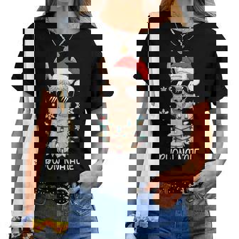 Buon Natale Italiano Llama Natale Fiocchi Di Neve Natale Maglietta da donna - Novitaregali