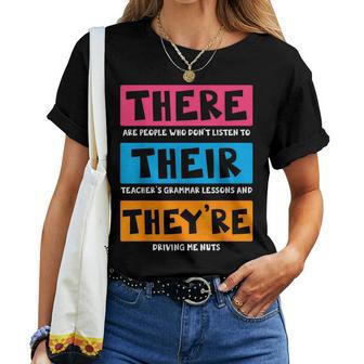 English Teacher Grammar T-shirt Frauen - Geschenkecke