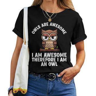 Owl For Nocturnal Bird Owl Lovers Women T-shirt - Thegiftio UK
