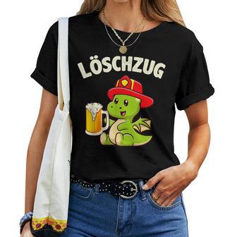 Löschzug Feuerwehr Beer Dino Fireman T-shirt Frauen - Geschenkecke