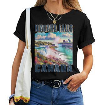 Retro Niagara Falls Californiaintage Rivers Canada Trip T-shirt Frauen - Geschenkecke