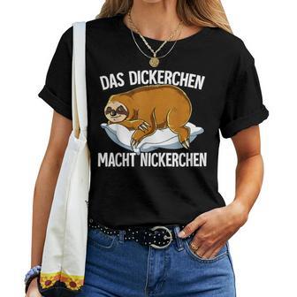 Sloth Das Dickerchen Macht Ein Naperchen T-shirt Frauen - Geschenkecke