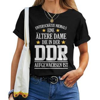 Women's Ddr Ossi Ostdeutschland Saying Older Lady Surprise T-shirt Frauen - Geschenkecke