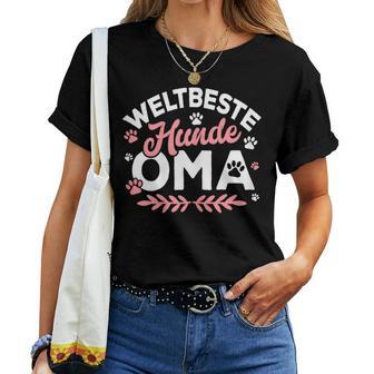 Women's Dog Slogan Love World Best Dogs Oma T-shirt Frauen - Geschenkecke