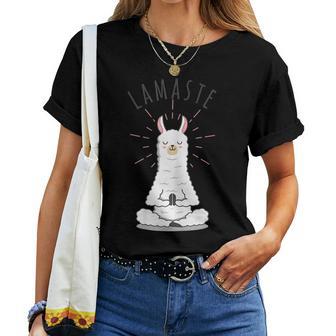 Women's Llamaste Kawaii Lama Yoga Namaste T-shirt Frauen - Geschenkecke