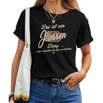 Women's With-Neck Das Ist Ein Janssen Ding Family T-shirt Frauen - Geschenkecke