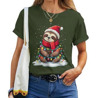 Christmas Children Sloth Xmas Family T-shirt Frauen - Geschenkecke