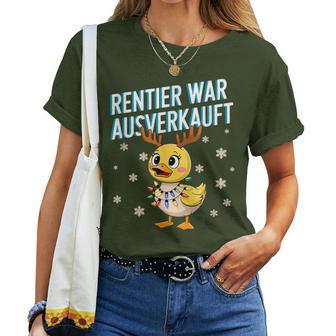 Saying Duck Christmas Reindeer War Ausverkauft T-shirt Frauen - Geschenkecke