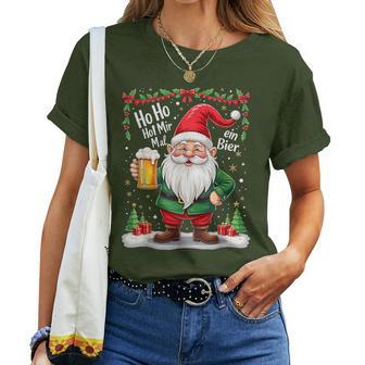 Ho Ho Hol Mir Mal Ein Bier Santa Claus Beer T-shirt Frauen - Geschenkecke