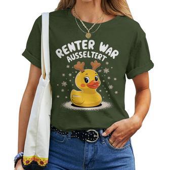 Renter War Ausgeltert Christmas Duck T-shirt Frauen - Geschenkecke