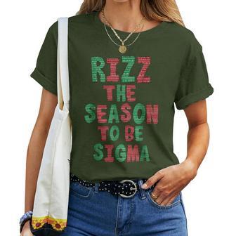 Rizz The Season Gen Alpha Slang Christmas Teacher Women T-shirt - Thegiftio UK