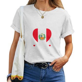 My Girlfriend Is Peruvian Girlfriend Peru Flag T-shirt Frauen - Geschenkecke