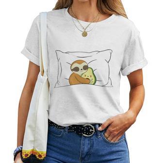 Official Sleep Sloth Avocado Pyjamas T-shirt Frauen - Geschenkecke