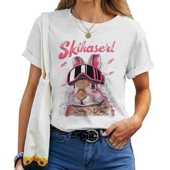 Skihaserl Apres Ski Haserl Skier Winter Women's Pink T-shirt Frauen - Geschenkecke