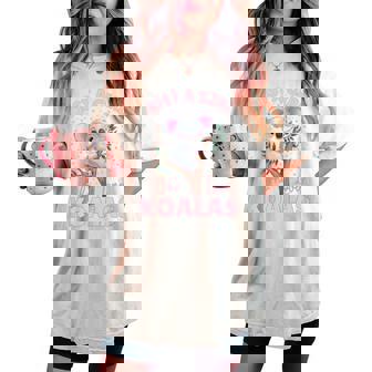 Cute Koala Bear Just A Girl Who Loves Koalas Kid Girl Women's Oversized Comfort T-shirt - Monsterry