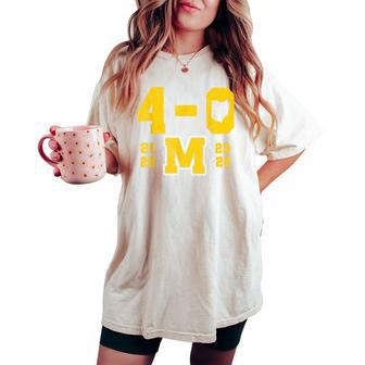 Michigan 4-0 Plant The Flag 21 22 23 24 Ohio Women's Oversized Comfort T-shirt - Thegiftio UK