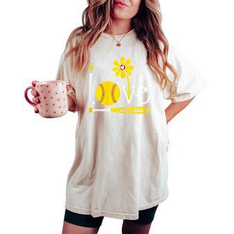 Softball- Girls I Love Softball N Girl Women's Oversized Comfort T-shirt - Thegiftio UK