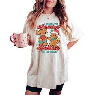 I Teach The Smartest Cookies Gingerbread Christmas Teacher Women's Oversized Comfort T-shirt - Thegiftio UK