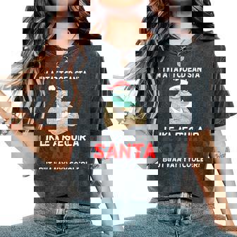 Christmas Tattoo Santa Men Women Kids Gift t Shirt Women's Oversized Comfort Colors T-Shirt - Monsterry