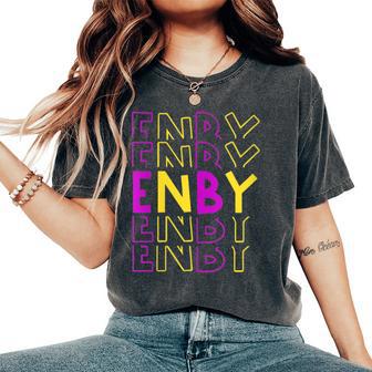 ENBY Nonbinary Genderqueer Androgyny Gay Non Binary Queer Women's Oversized Comfort Colors T-Shirt - Monsterry