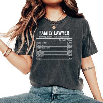Family Lawyer For Men Women Family Lawyer Nutrition Facts Women's Oversized Comfort Colors T-Shirt - Monsterry