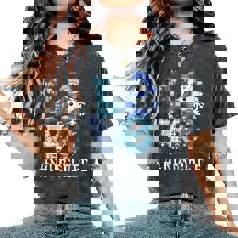 Nurse Love Snowman Xmas Women Winter Season Christmas Women's Oversized Comfort Colors T-Shirt - Monsterry