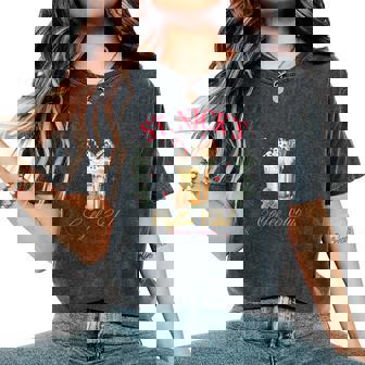 Saint Nick Coffee Club Brewing Company Christmas Women's Oversized Comfort T-Shirt | Mazezy