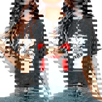 Santa Tattoo Santa Fan Women's Oversized Comfort Colors T-Shirt - Monsterry