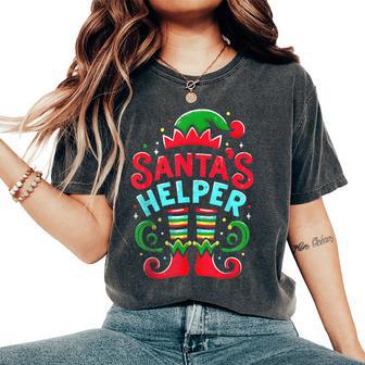 Santa's Helper Christmas Pajama Costume Xmas Elf Men Women's Oversized Comfort T-Shirt - Thegiftio UK