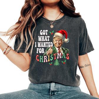 Got What I Wanted For Christmas Trump Winner 2024 Christmas Women's Oversized Comfort T-Shirt - Thegiftio UK