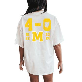 Michigan 4-0 Plant The Flag 21 22 23 24 Ohio Women's Oversized Comfort T-Shirt Back Print - Thegiftio UK