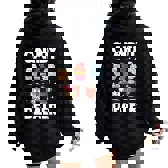Candy Dealer Boys And Girls Softest Candy Patch Kids Women Oversized Hoodie Back Print - Monsterry