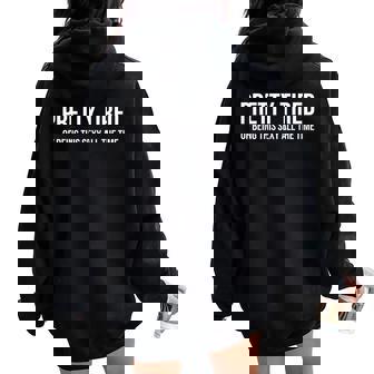 Sarcastic Men Women Oversized Hoodie Back Print - Seseable