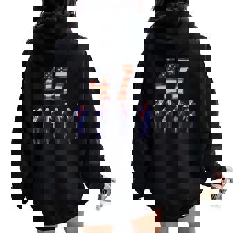 Trump Dancing America 47 Trump Dance Women Women Oversized Hoodie Back Print | Seseable CA