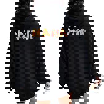 Gingerbread Nana Cookies Holiday Christmas Grandma Women Oversized Hoodie Back Print - Monsterry